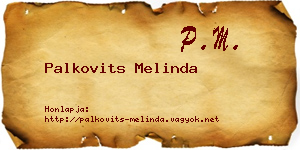 Palkovits Melinda névjegykártya